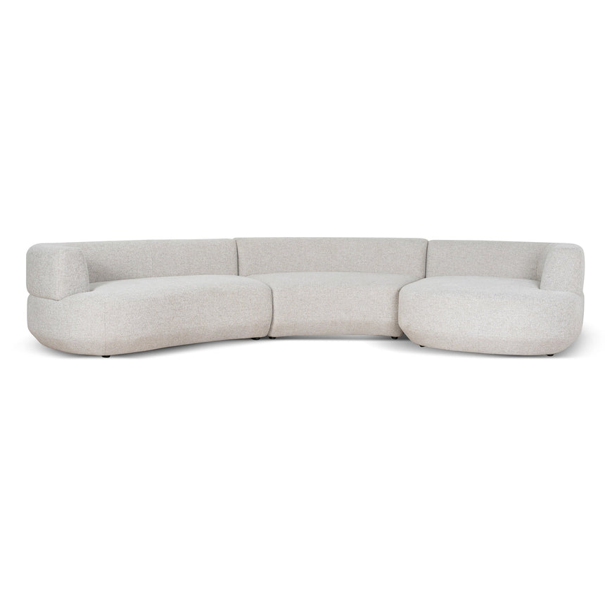 Modular Right Chaise Sofa - Coral Natural Linen - View 2