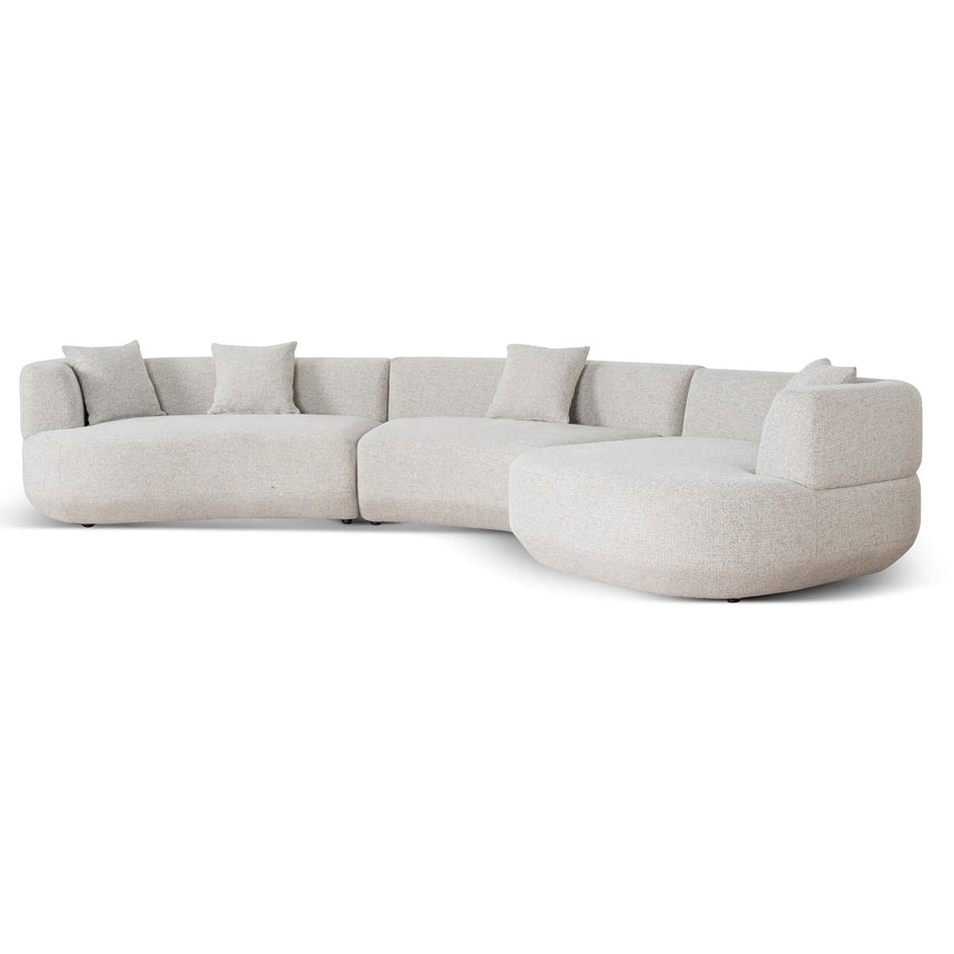 Modular Right Chaise Sofa - Coral Natural Linen - View 4