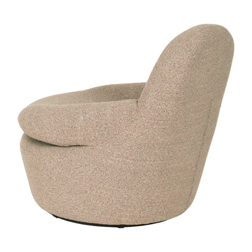 Swivel Lounge Chair - Granite Boucle - View 5