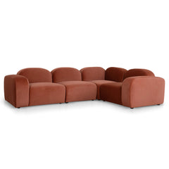 Corner Option For 4 Seater Sofa | Burnt Maroon | Myka Home