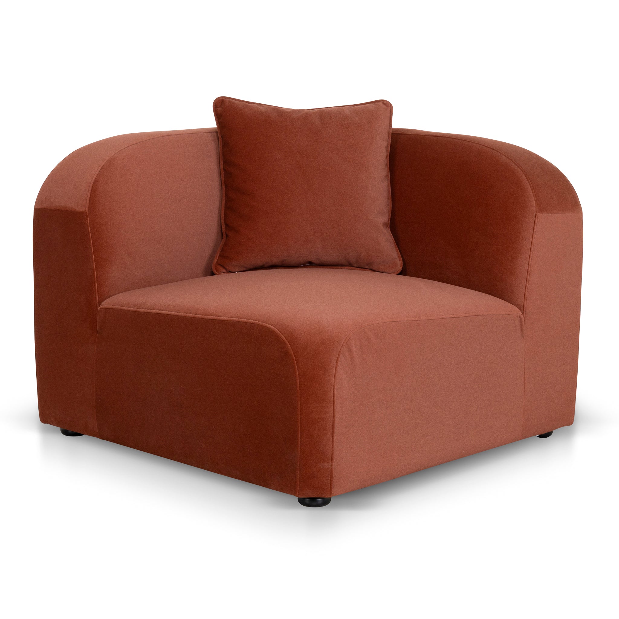 Corner Option For 4 Seater Sofa | Burnt Maroon | Myka Home