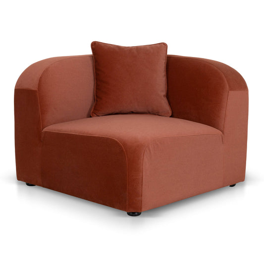 Corner Option For 4 Seater Sofa | Burnt Maroon | Myka Home