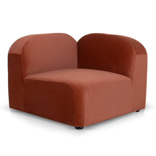 Corner Option For 4 Seater Sofa | Burnt Maroon | Myka Home