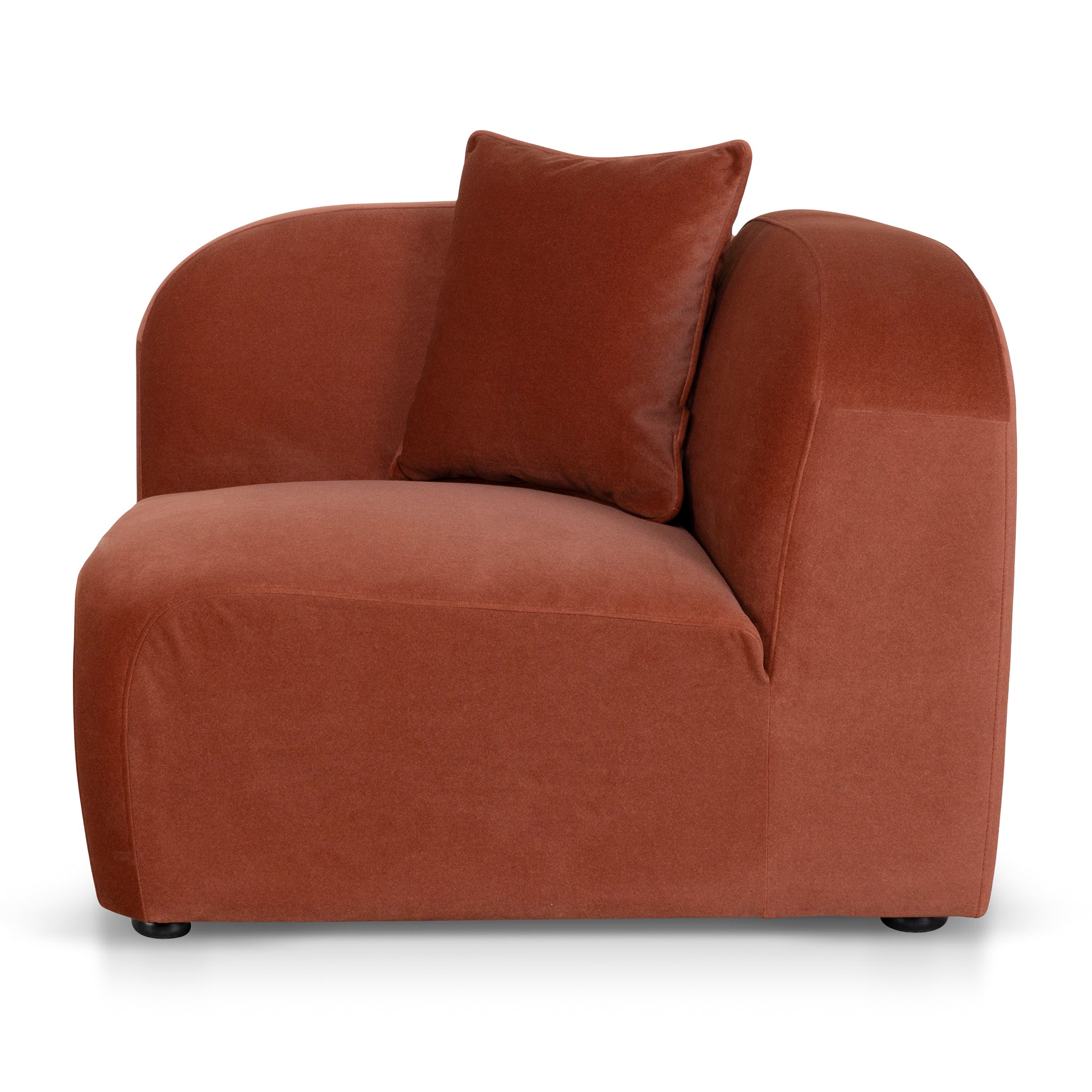 Corner Option For 4 Seater Sofa | Burnt Maroon | Myka Home