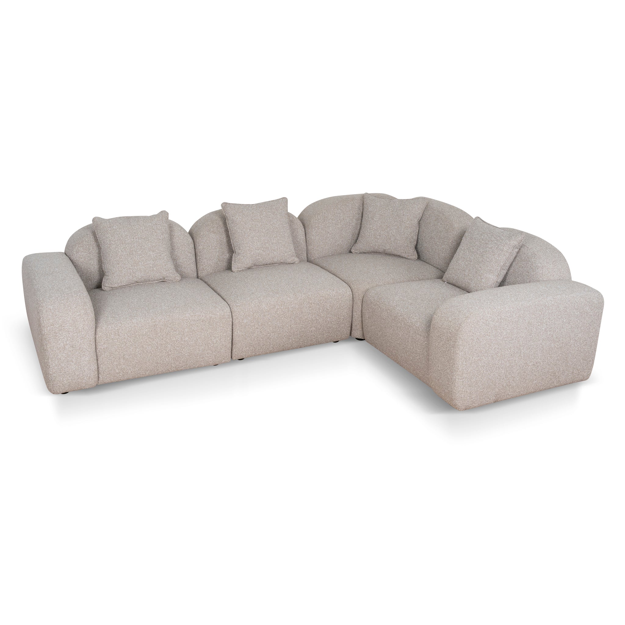 Corner Option For 4 Seater Sofa | Hazel Beige | Myka Home