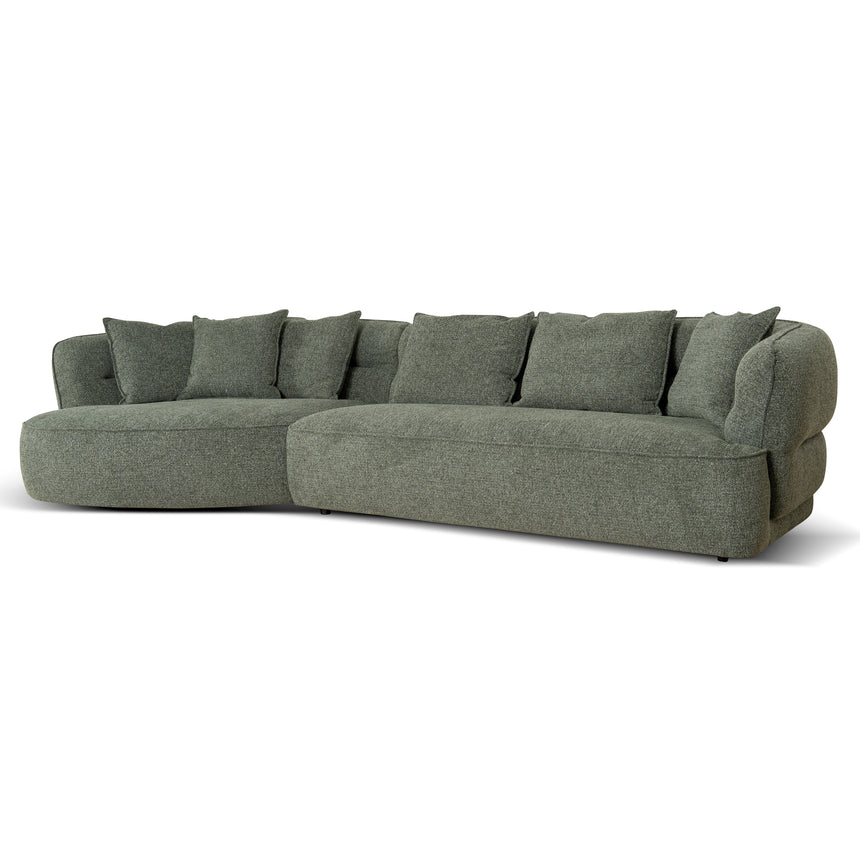 Left Chaise Sofa - Coral Dark Green - View 2