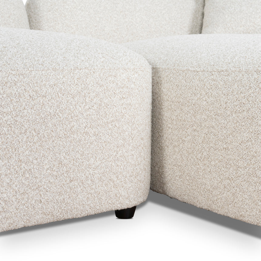 3 Seater Right Chaise Sofa - Oatmeal Beige - View 18