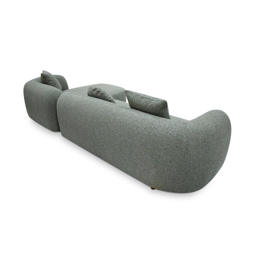 3 Seater Right Chaise Sofa - Amazon Green - View 3