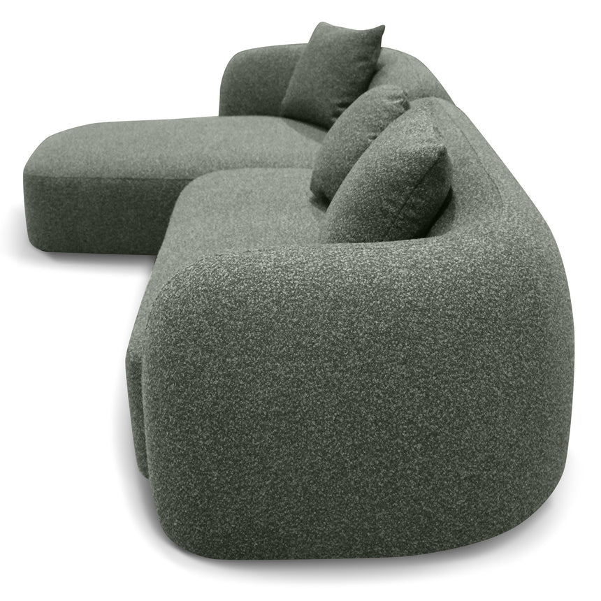 3 Seater Left Chaise Sofa - Amazon Green - View 3