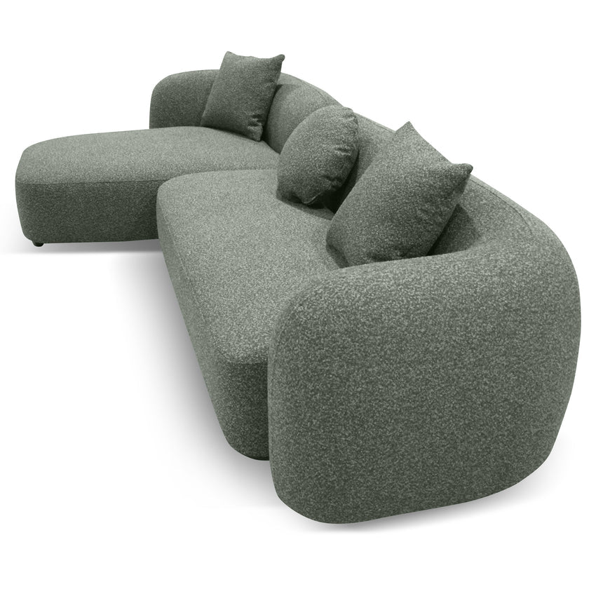 3 Seater Left Chaise Sofa - Amazon Green - View 2