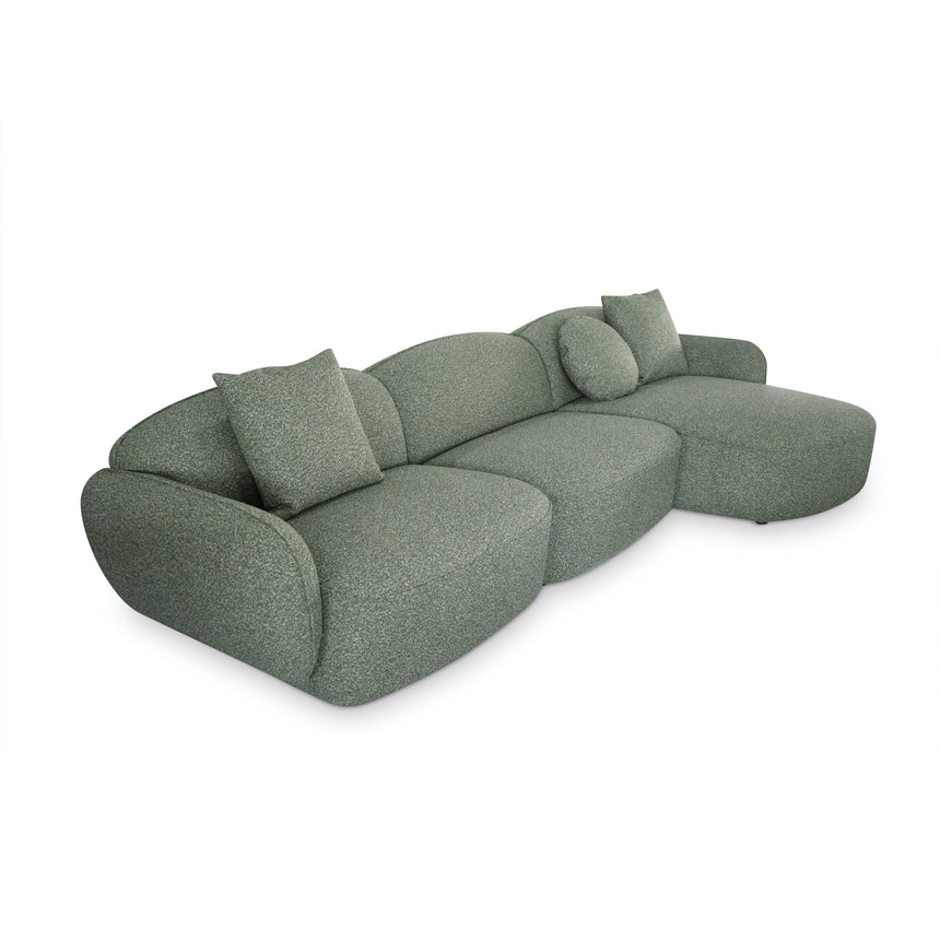 3 Seater Right Chaise Sofa - Amazon Green - View 2