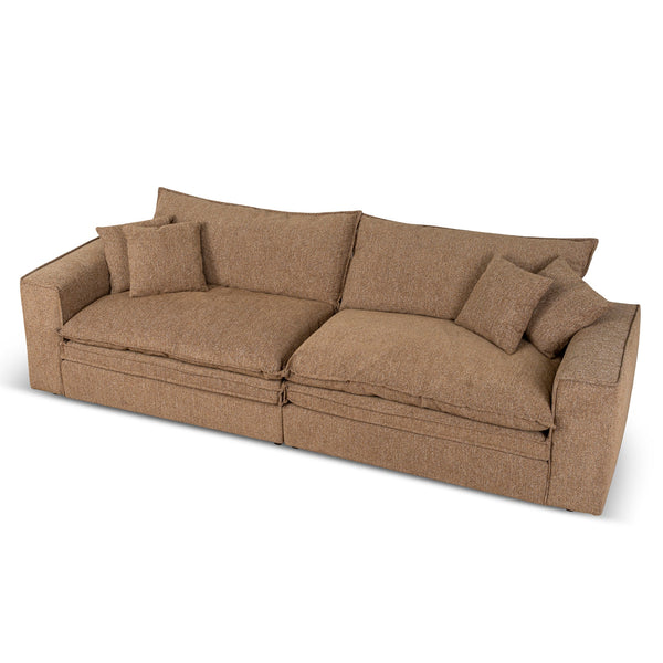 3 Seater Fabric Sofa | Almond Brown | Myka Home