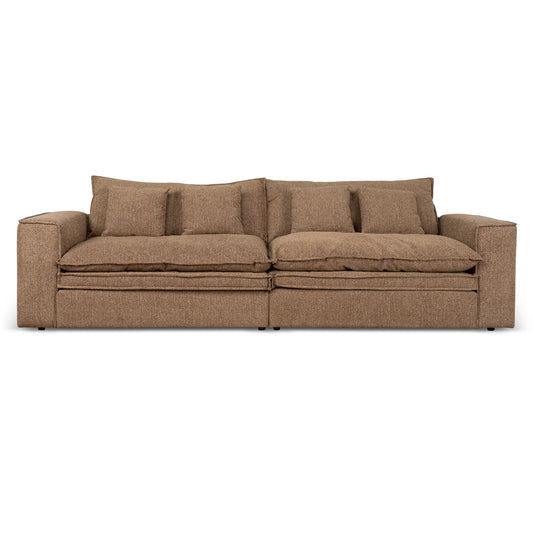 3 Seater Fabric Sofa | Almond Brown | Myka Home