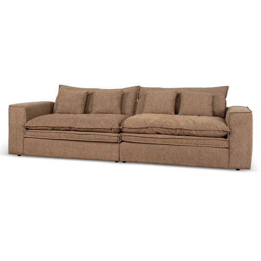 3 Seater Fabric Sofa | Almond Brown | Myka Home