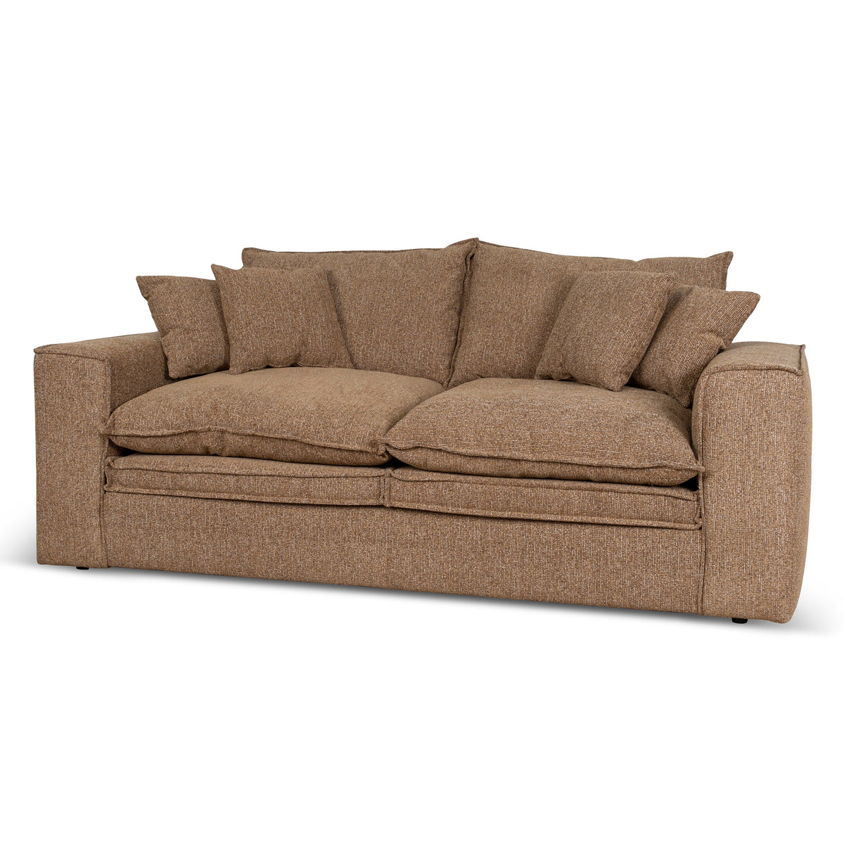 2 Seater Fabric Sofa | Almond Brown | Myka Home