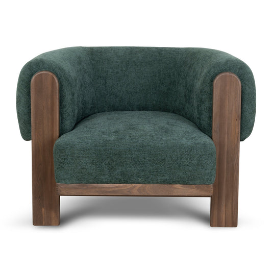 Walnut Armchair | Bush Green | Myka Home