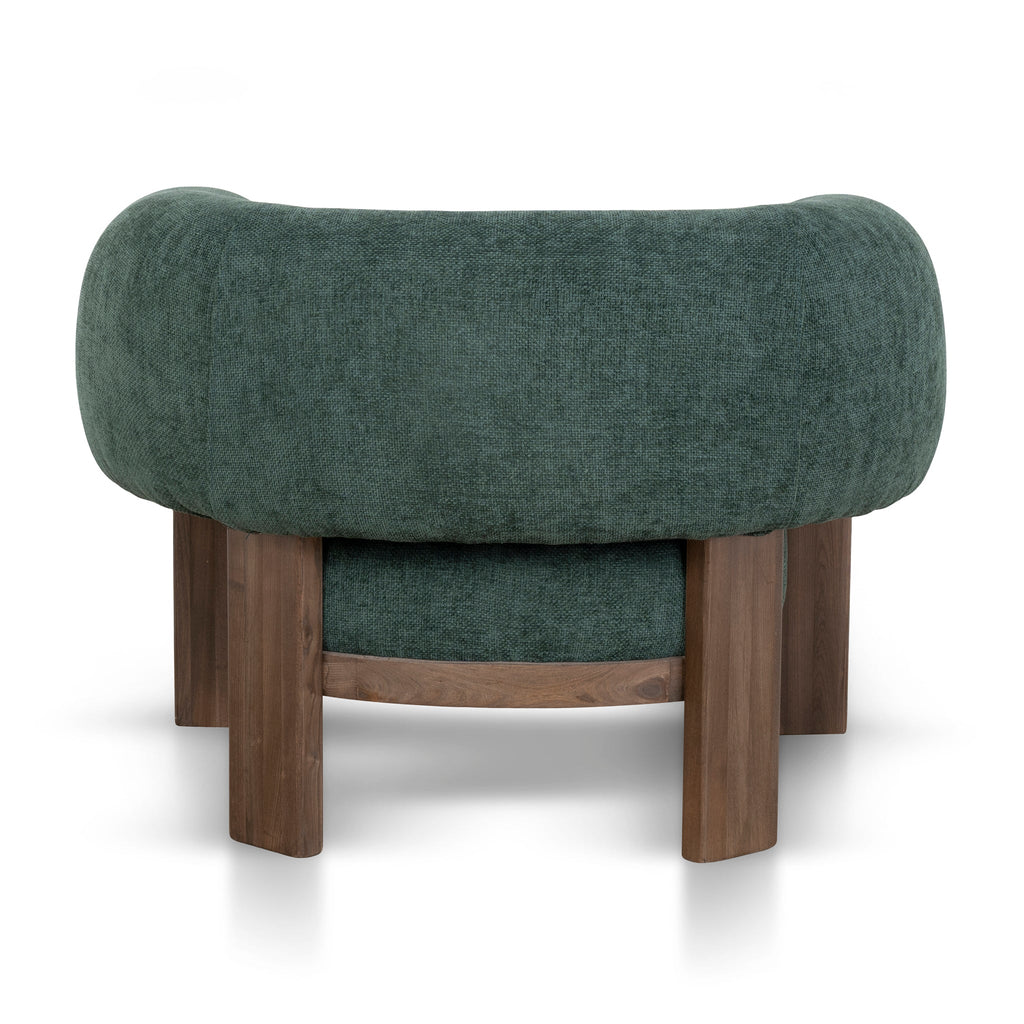 Walnut Armchair | Bush Green | Myka Home