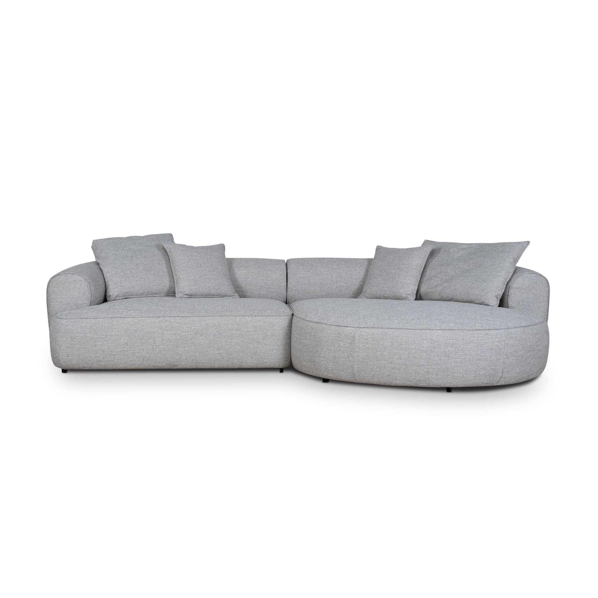 Right Chaise Sofa | Chrome Grey | Myka Home