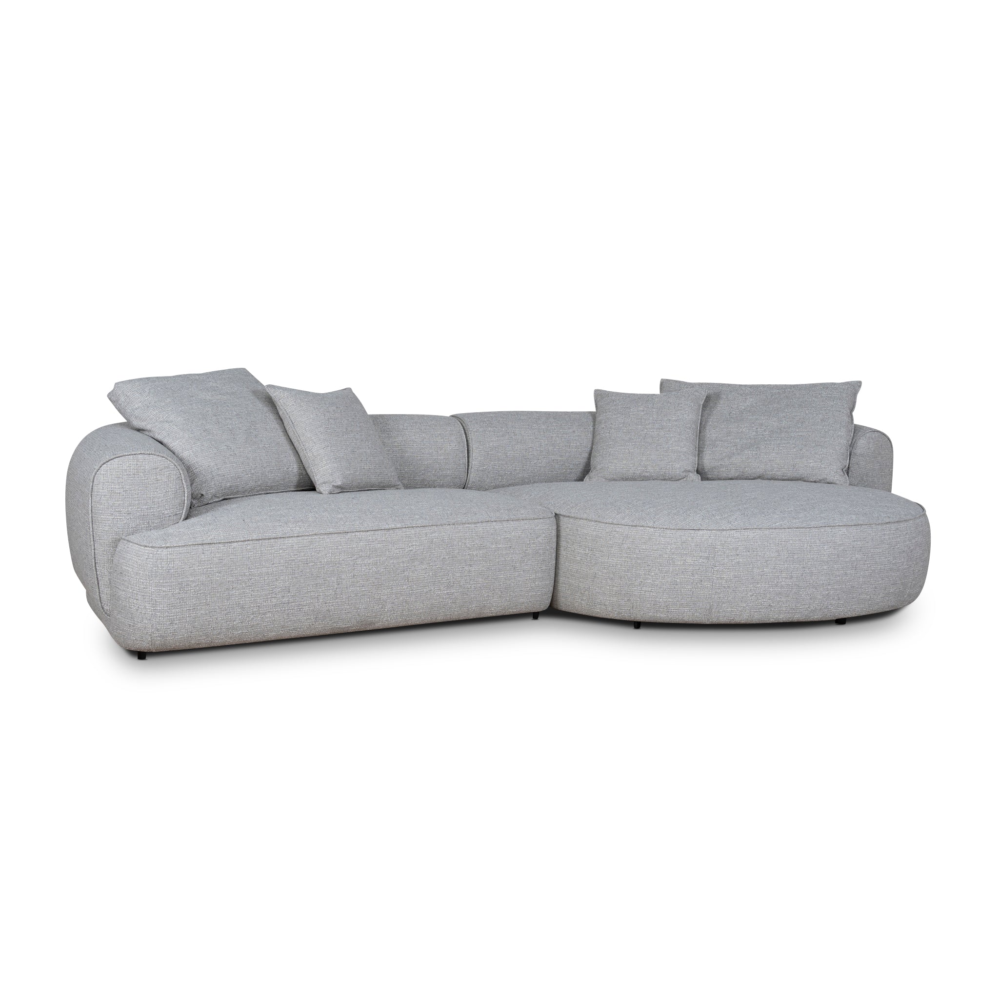 Right Chaise Sofa | Chrome Grey | Myka Home