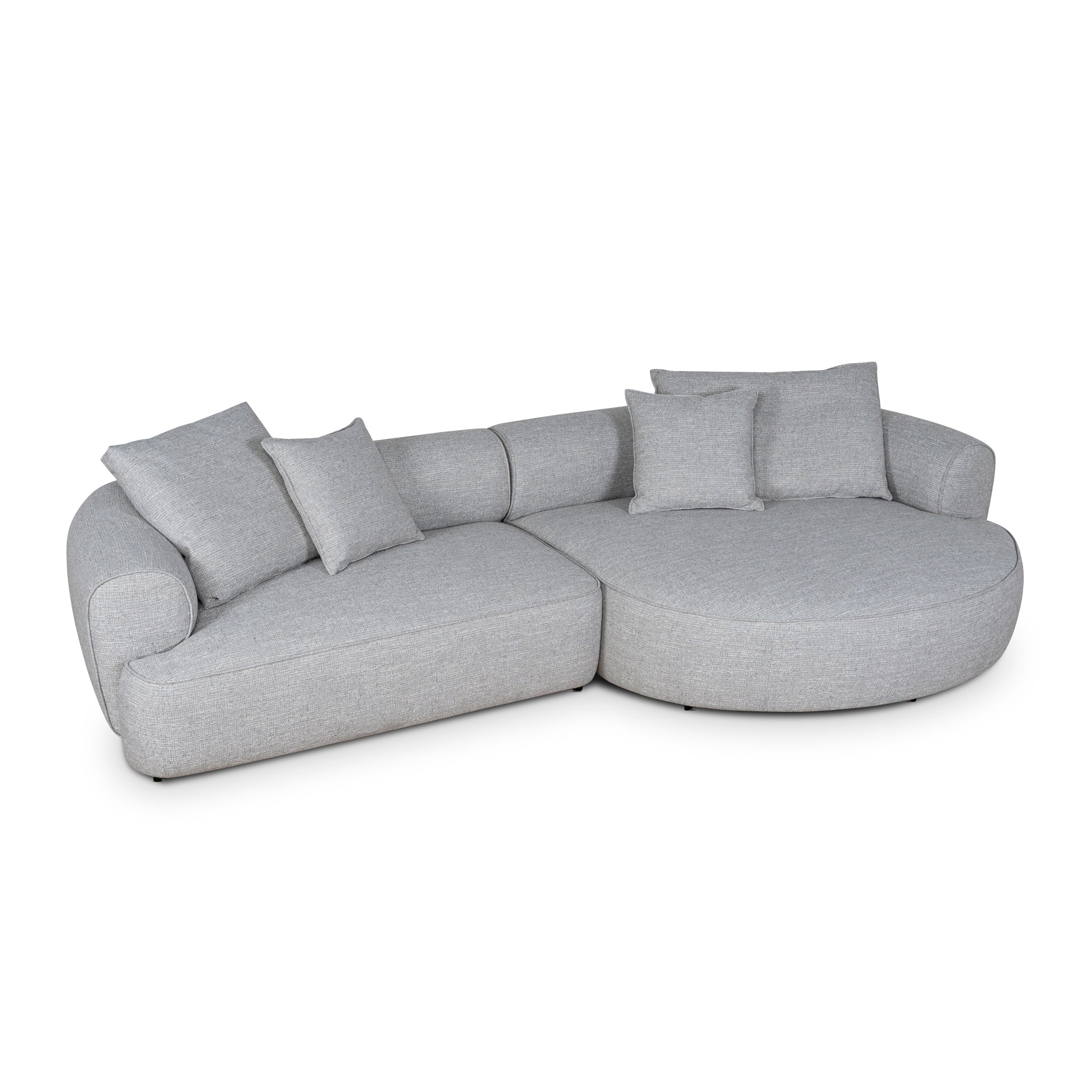 Right Chaise Sofa | Chrome Grey | Myka Home