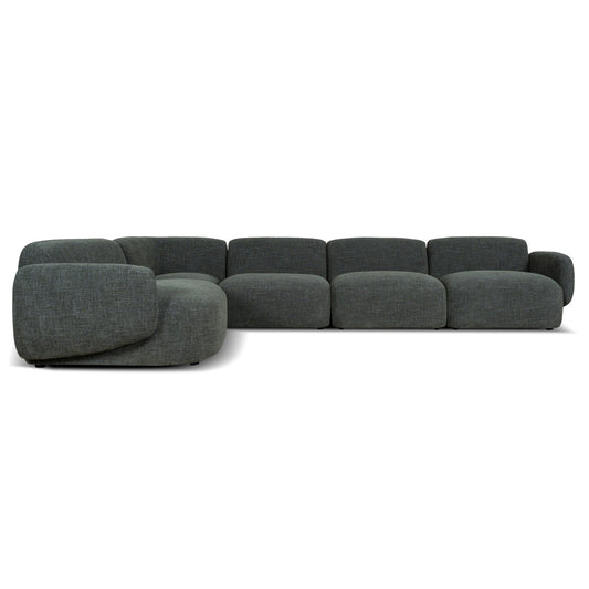 Left Chaise Modular Sofa | Moss Green | Myka Home
