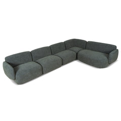 Right Chaise Modular Sofa | Moss Green | Myka Home