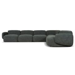 Right Chaise Modular Sofa | Moss Green | Myka Home