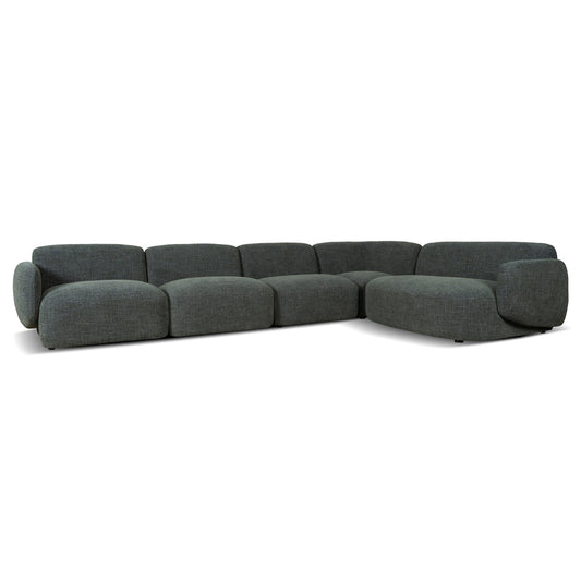 Right Chaise Modular Sofa | Moss Green | Myka Home