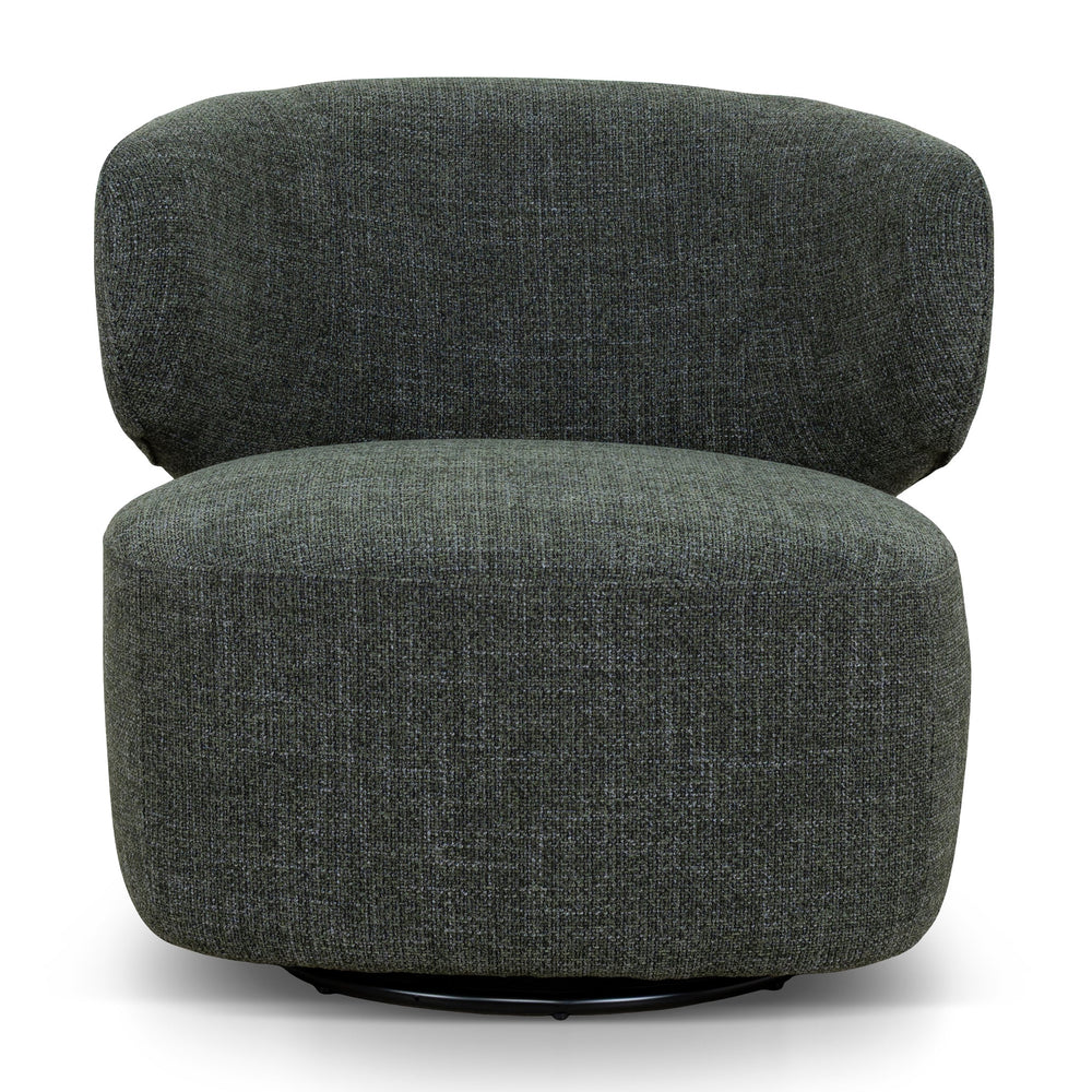 Swivel Armchair | Moss Green | Myka Home - View 2