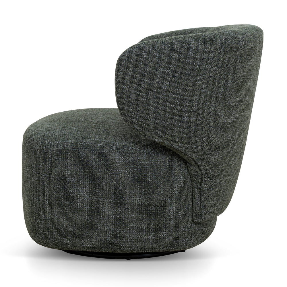 Swivel Armchair | Moss Green | Myka Home - View 3