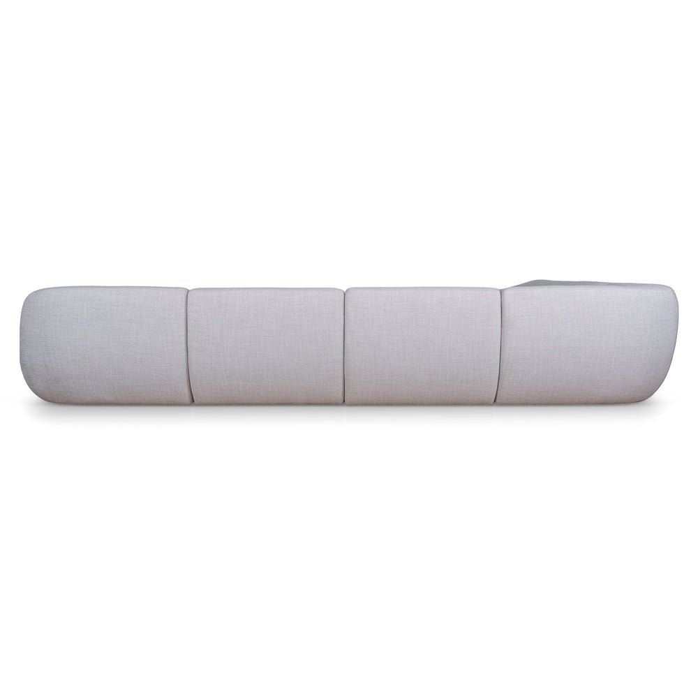 Extended Corner Fabric Sofa | Taupe Beige | Myka Home - View 4
