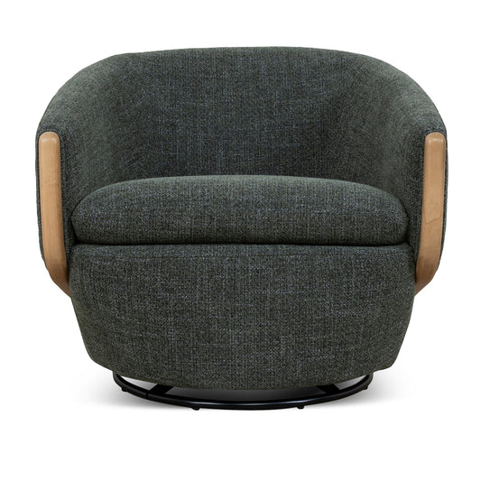 Swivel Armchair | Moss Green | Myka Home