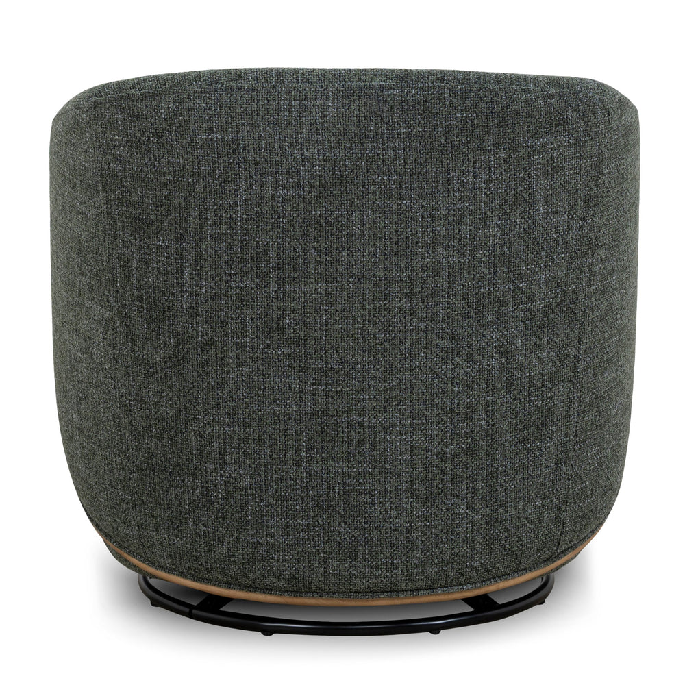 Swivel Armchair | Moss Green | Myka Home - View 5