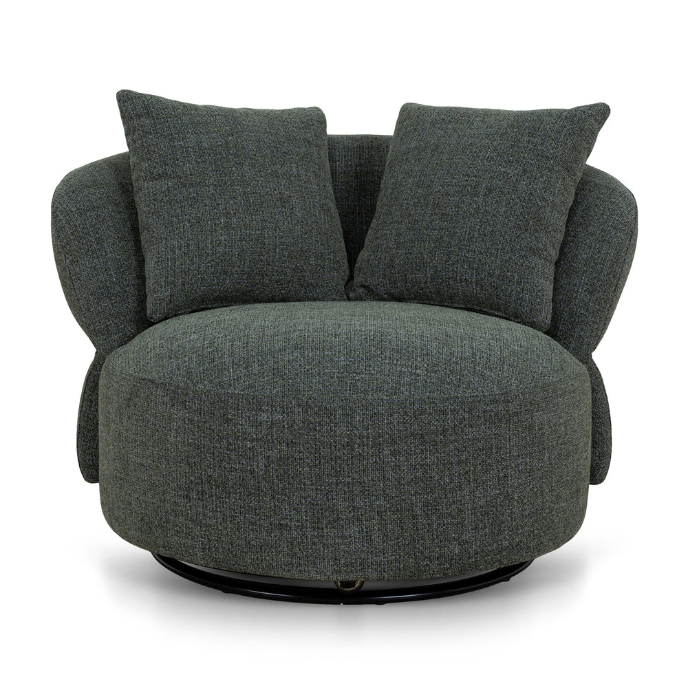 Swivel Lounge Chair | Moss Green | Myka Home - View 2