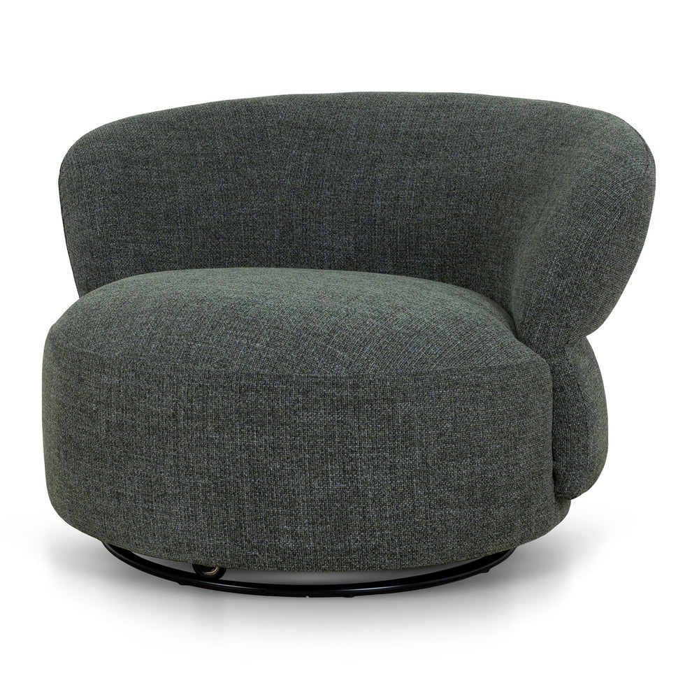 Swivel Lounge Chair | Moss Green | Myka Home - View 3