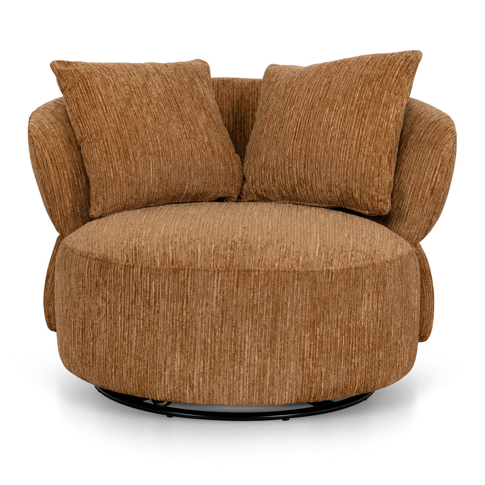 Swivel Lounge Chair | Honey Gold | Myka Home - View 2