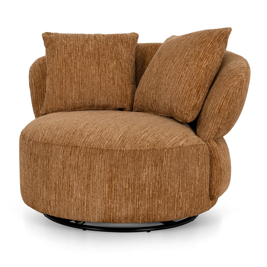 Swivel Lounge Chair | Honey Gold | Myka Home