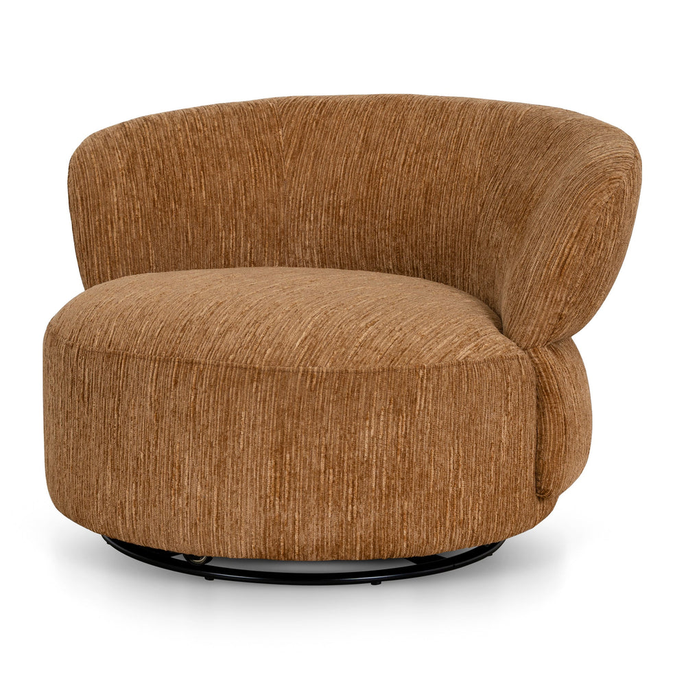 Swivel Lounge Chair | Honey Gold | Myka Home - View 3