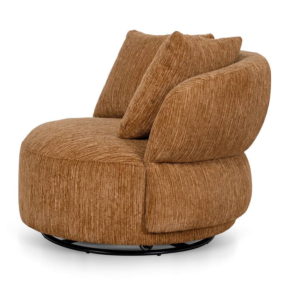 Swivel Lounge Chair | Honey Gold | Myka Home - View 4