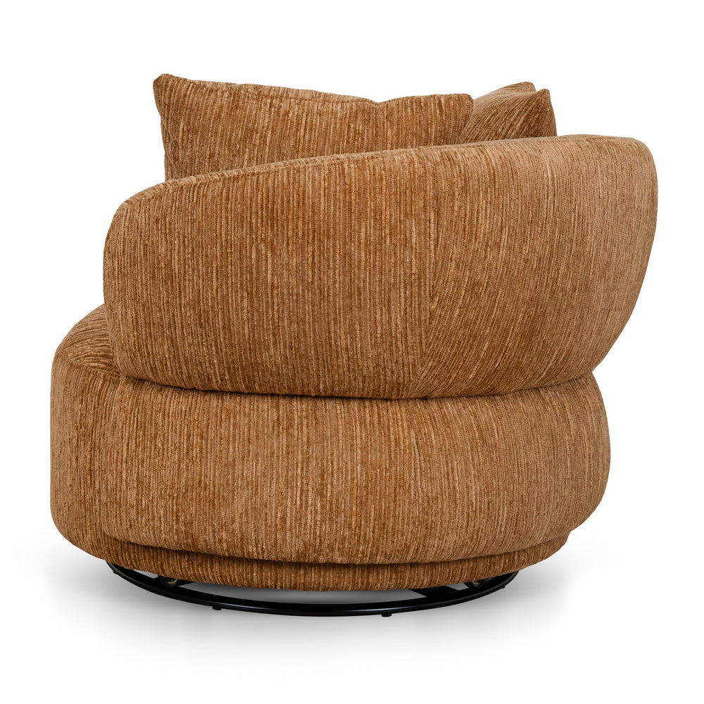Swivel Lounge Chair | Honey Gold | Myka Home - View 5