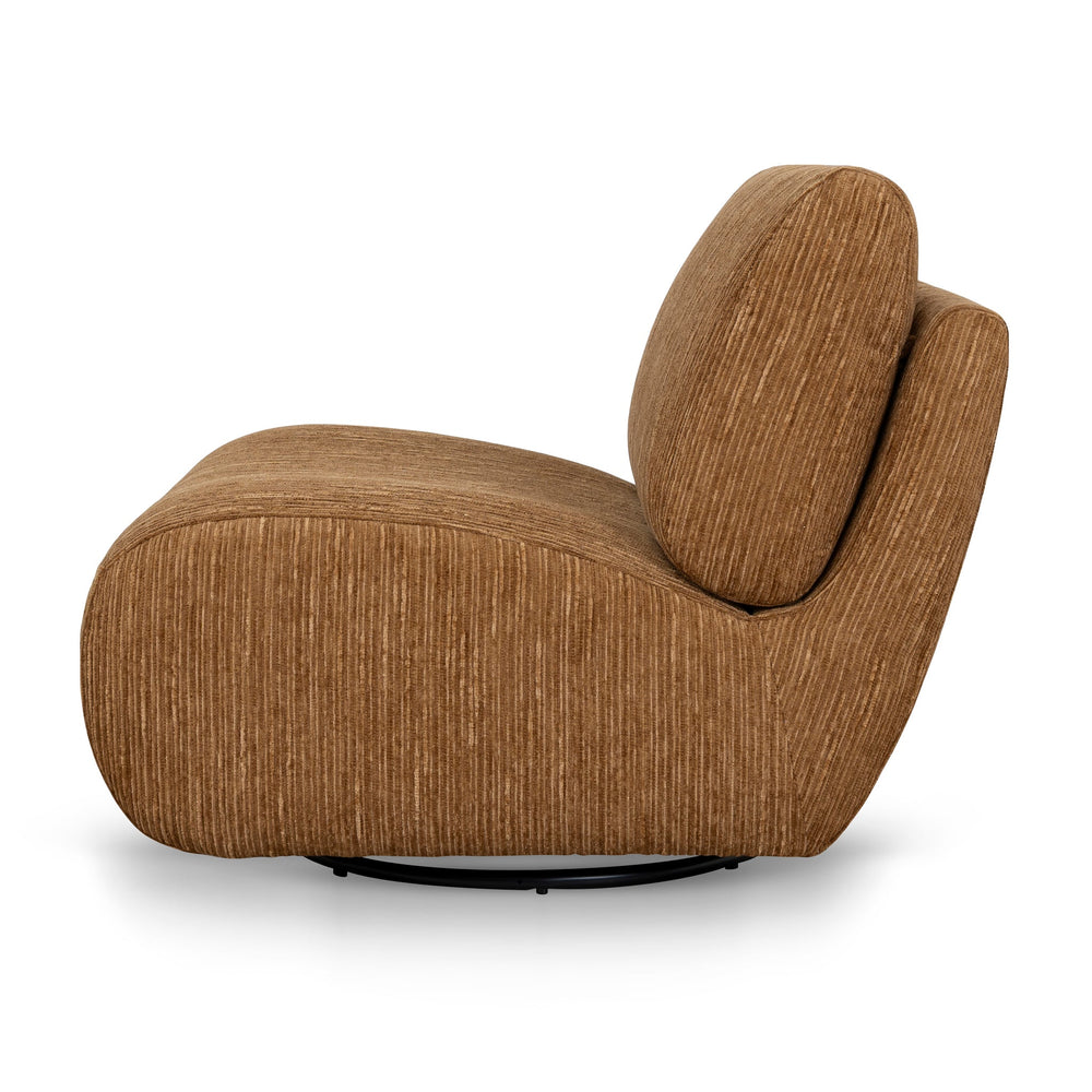 Swivel Lounge Chair | Honey Gold | Myka Home - View 3