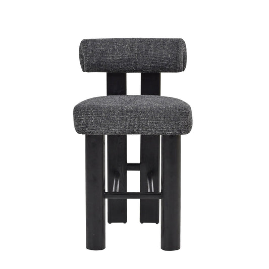 Black Barstool | Field Charcoal (Set of 2) | Myka Home