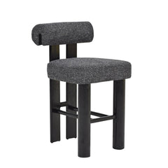 Black Barstool | Field Charcoal (Set of 2) | Myka Home
