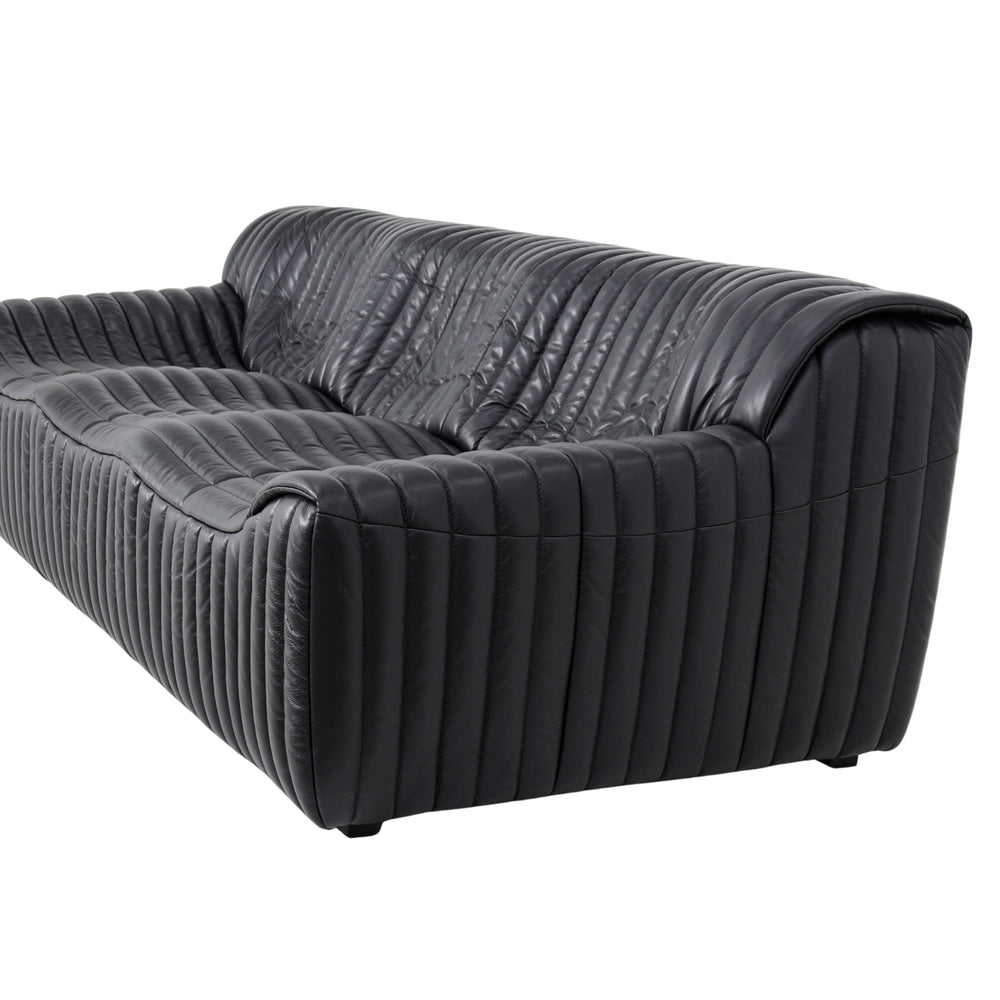3 Seater Sofa | Black Leather | Myka Home - View 5