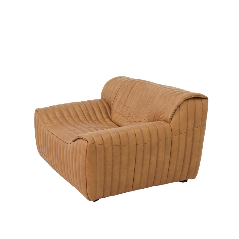 Armchair | Amber Tan Leather | Myka Home - View 3