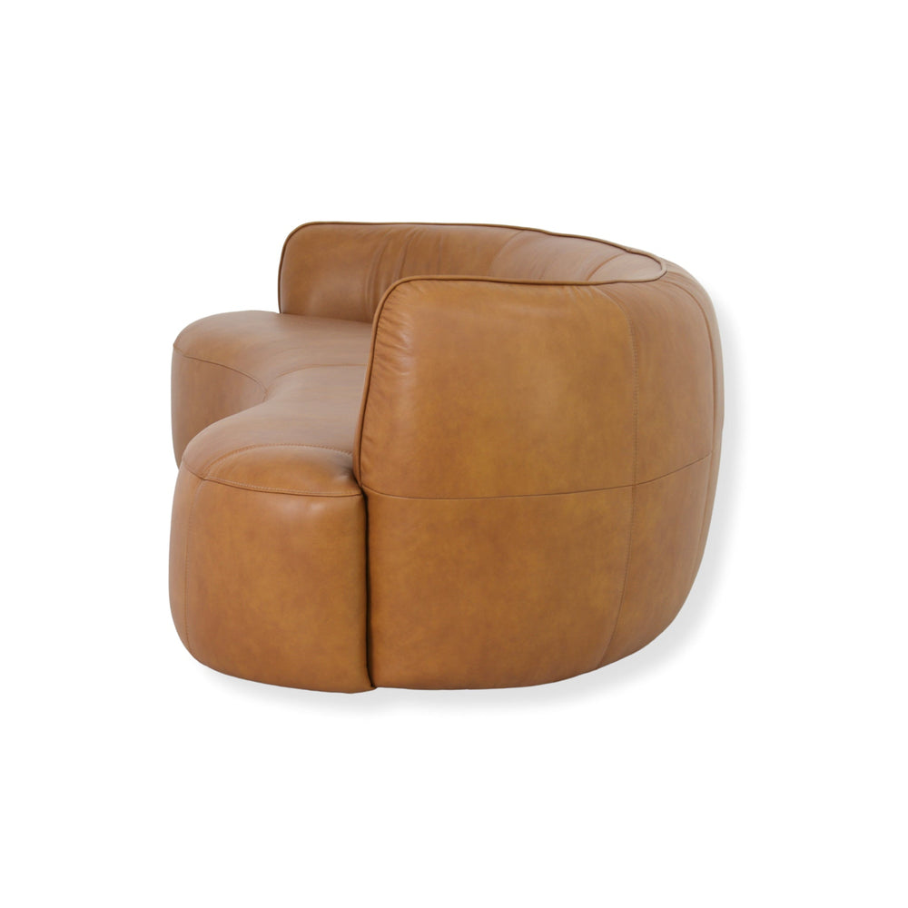 3 Seater Sofa | Amber Tan Leather | Myka Home - View 3
