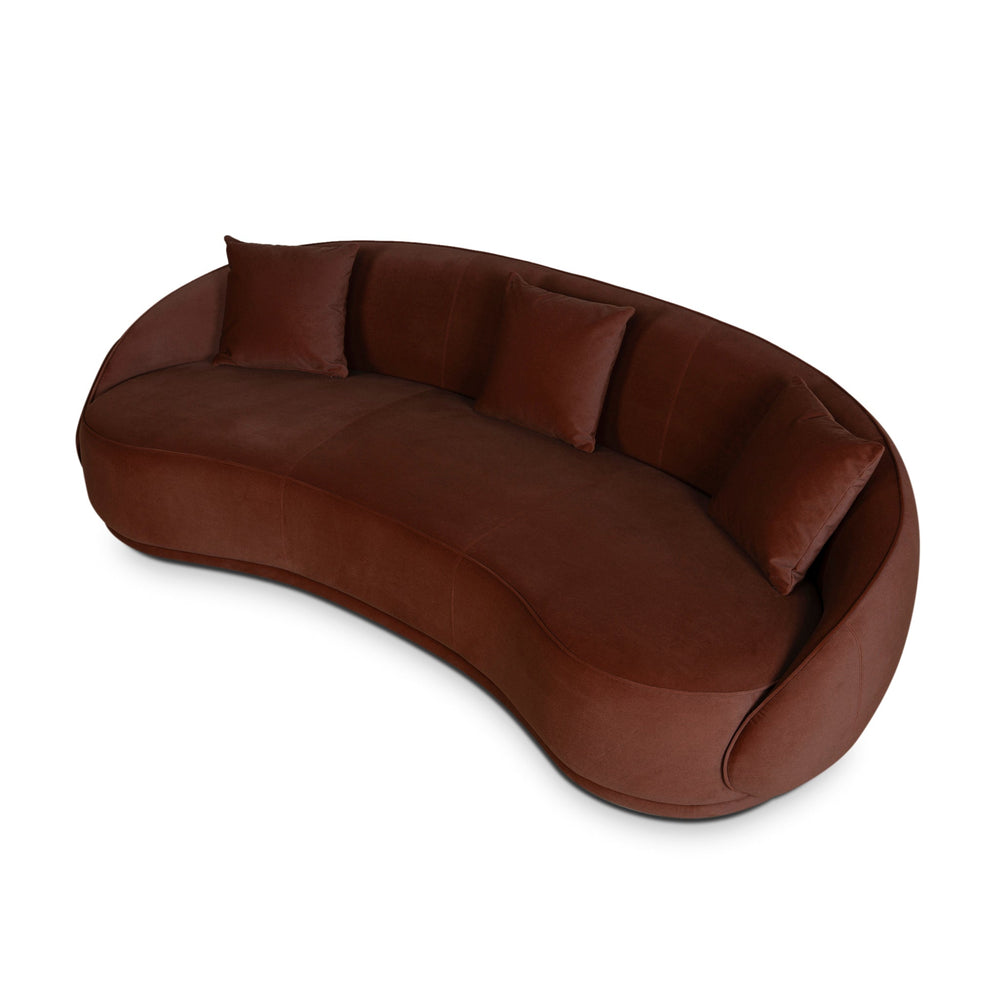 4 Seater Fabric Sofa | Red Bronze | Myka Home - View 4