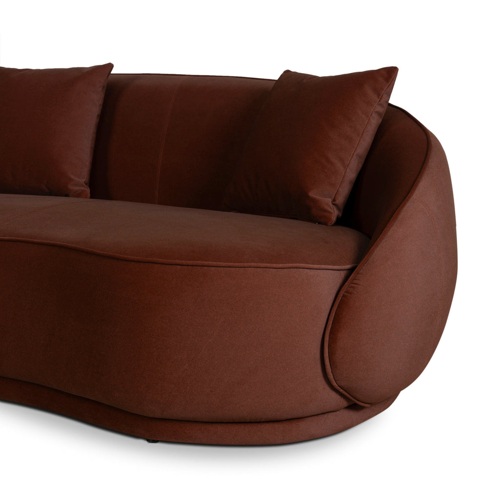 4 Seater Fabric Sofa | Red Bronze | Myka Home - View 5