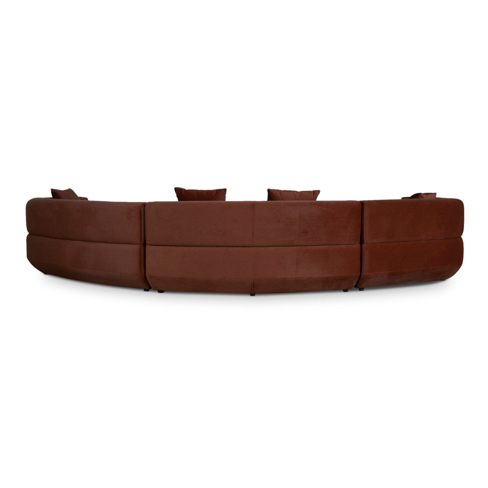 Modular Left Chaise Sofa | Red Bronze | Myka Home - View 5