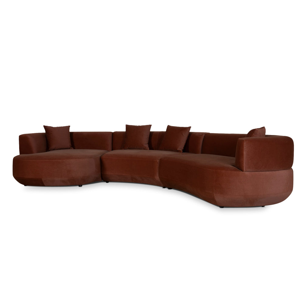 Modular Left Chaise Sofa | Red Bronze | Myka Home